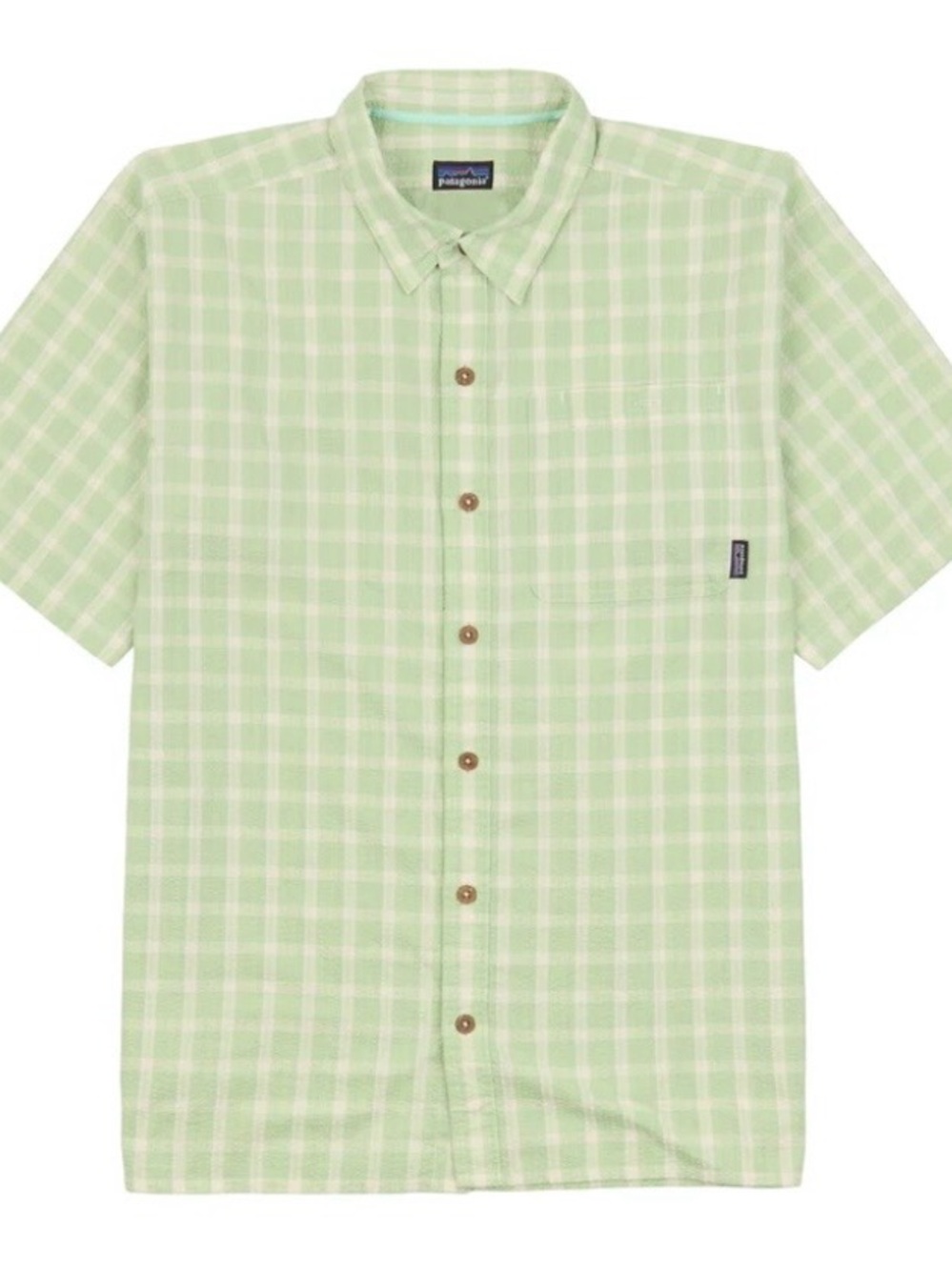 Patagonia Puckerware Green Button Down Shirt Large
